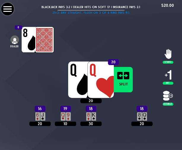 5 Hand BlackJack