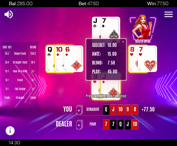 Sidebet Poker Hold'em